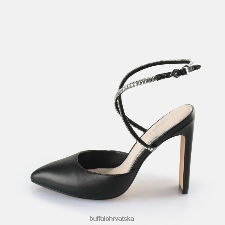 crno Buffalo veganske sandale na petu jolie queen |sandale TDD6T328
